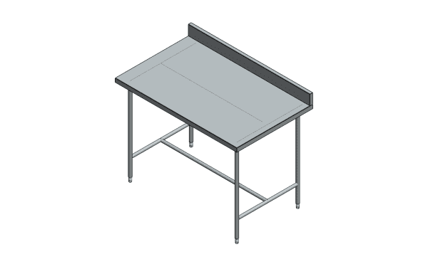 Meja Kerja Stainless Steel dengan Backsplash Workbench TabSteel WBC-Y2 - Image 5