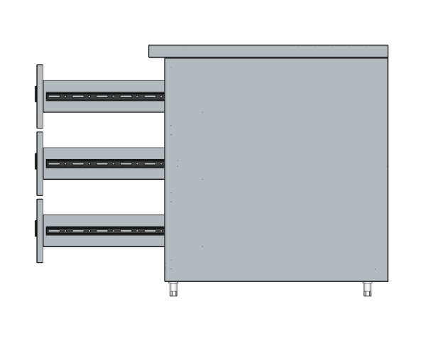 Meja Kerja Stainless Steel Cabinet Swing Door Workbench TabSteel WBC-Z3 - Image 6