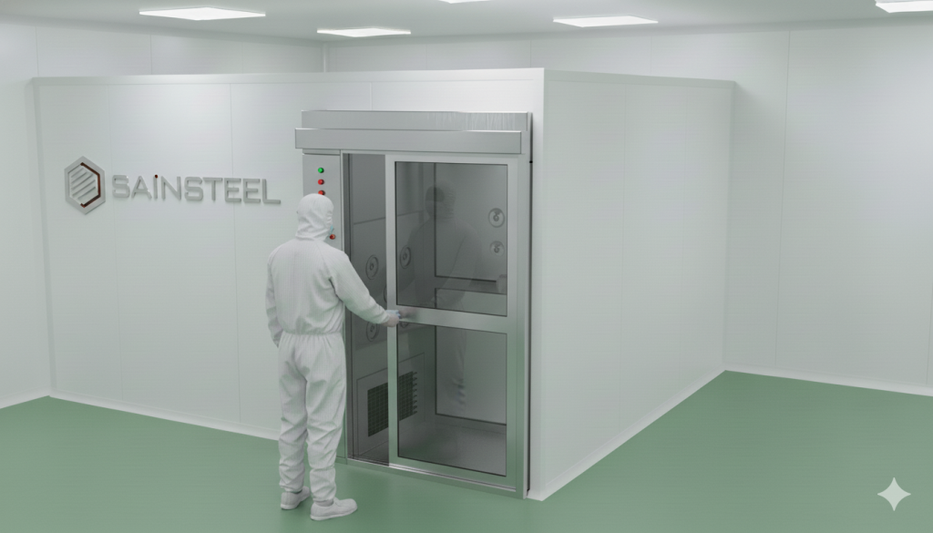 jual air shower automatic door