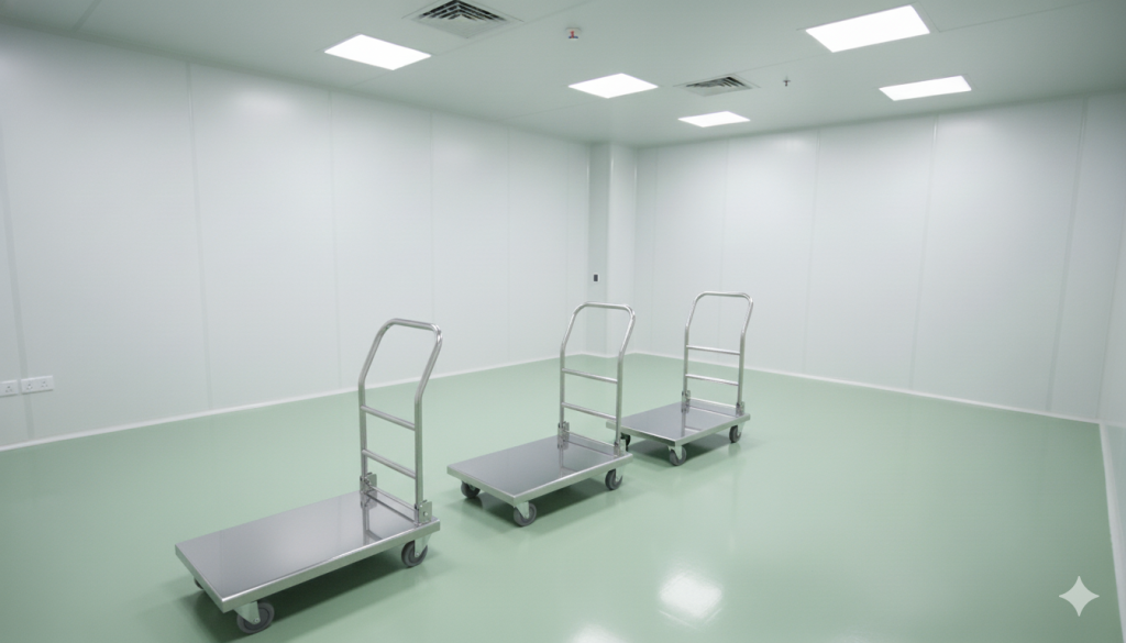 Jual Transport Trolley stainless steel - Pusat Clean Room